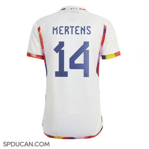 Muški Nogometni Dres Belgija Dries Mertens #14 Gostujuci SP 2022 Kratak Rukav